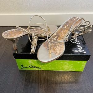 Brand new. Never worn outside. Sam Edelman kitty heel sandals.